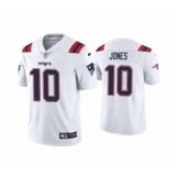 Men New England Patriots #10 Mac Jones White 2021 Vapor Limited Football Jersey