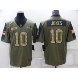 Men's New England Patriots #10 Mac Jones Nike Camo 2021 Salute To Service Limited Player Jersey