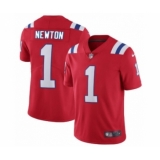 New England Patriots #1 Cam Newton Red Alternate Vapor Untouchable Limited Player Football Jersey