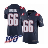 Youth New England Patriots #66 Russell Bodine Limited Navy Blue Rush Vapor Untouchable 100th Season Football Jersey