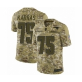 Youth New England Patriots #75 Ted Karras Limited Camo 2018 Salute to Service Football Jersey