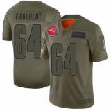 Men's New England Patriots #64 Hjalte Froholdt Limited Camo 2019 Salute to Service Football Jersey
