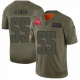 Men's New England Patriots #55 John Simon Limited Camo 2019 Salute to Service Football Jersey