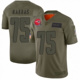Women's New England Patriots #75 Ted Karras Limited Camo 2019 Salute to Service Football Jersey