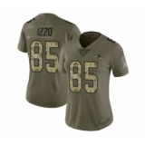 Women's New England Patriots #85 Ryan Izzo Limited Olive Camo 2017 Salute to Service Football Jersey