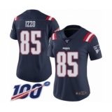 Women's New England Patriots #85 Ryan Izzo Limited Navy Blue Rush Vapor Untouchable 100th Season Football Jersey