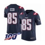 Youth New England Patriots #85 Ryan Izzo Limited Navy Blue Rush Vapor Untouchable 100th Season Football Jersey