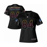 Women's New England Patriots #84 Benjamin Watson Game Black Fashion Football Jersey