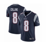 Youth New England Patriots #8 Jamie Collins Navy Blue Team Color Vapor Untouchable Limited Player Football Jersey