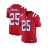 Men's New England Patriots #25 Terrence Brooks Red Alternate Vapor Untouchable Limited Player Football Jersey