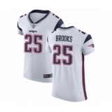 Men's New England Patriots #25 Terrence Brooks White Vapor Untouchable Elite Player Football Jersey