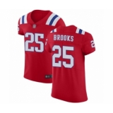 Men's New England Patriots #25 Terrence Brooks Red Alternate Vapor Untouchable Elite Player Football Jersey