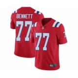 Men's New England Patriots #77 Michael Bennett Red Alternate Vapor Untouchable Limited Player Football Jersey