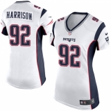 Women's Nike New England Patriots #92 James Harrison Game White NFL Jersey