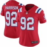 Women's Nike New England Patriots #92 James Harrison Red Alternate Vapor Untouchable Limited Player NFL Jersey