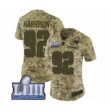 Women's Nike New England Patriots #92 James Harrison Limited Camo 2018 Salute to Service Super Bowl LIII Bound NFL Jersey