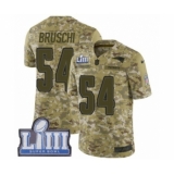 Youth Nike New England Patriots #54 Tedy Bruschi Limited Camo 2018 Salute to Service Super Bowl LIII Bound NFL Jersey