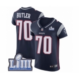 Men's Nike New England Patriots #70 Adam Butler Navy Blue Team Color Vapor Untouchable Elite Player Super Bowl LIII Bound NFL Jersey