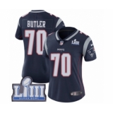 Women's Nike New England Patriots #70 Adam Butler Navy Blue Team Color Vapor Untouchable Limited Player Super Bowl LIII Bound NFL Jersey