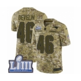 Men's Nike New England Patriots #46 James Develin Limited Camo 2018 Salute to Service Super Bowl LIII Bound NFL Jersey