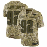 Men's Nike New England Patriots #92 James Harrison Limited Camo 2018 Salute to Service NFL Jersey