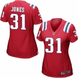 Women's Nike New England Patriots #31 Jonathan Jones Game Red Alternate NFL Jersey