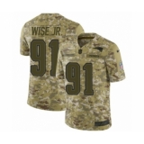 Youth Nike New England Patriots #91 Deatrich Wise Jr Limited Camo 2018 Salute to Service NFL Jersey