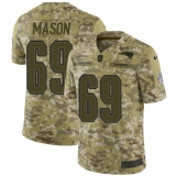 Youth Nike New England Patriots #69 Shaq Mason Limited Camo 2018 Salute to Service NFL Jersey