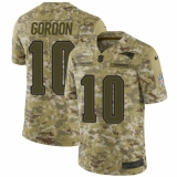 Youth Nike New England Patriots #10 Josh Gordon Limited Camo 2018 Salute to Service NFL Jersey