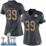 Women's Nike New England Patriots #39 Montee Ball Limited Black 2016 Salute to Service Super Bowl LII NFL Jersey