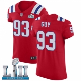 Men's Nike New England Patriots #93 Lawrence Guy Red Alternate Vapor Untouchable Elite Player Super Bowl LII NFL Jersey