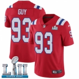 Men's Nike New England Patriots #93 Lawrence Guy Red Alternate Vapor Untouchable Limited Player Super Bowl LII NFL Jersey