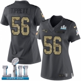 Women's Nike New England Patriots #56 Andre Tippett Limited Black 2016 Salute to Service Super Bowl LII NFL Jersey