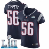 Men's Nike New England Patriots #56 Andre Tippett Navy Blue Team Color Vapor Untouchable Elite Player Super Bowl LII NFL Jersey