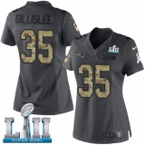 Women's Nike New England Patriots #35 Mike Gillislee Limited Black 2016 Salute to Service Super Bowl LII NFL Jersey