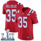 Men's Nike New England Patriots #35 Mike Gillislee Red Alternate Vapor Untouchable Limited Player Super Bowl LII NFL Jersey
