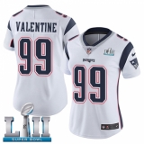 Women's Nike New England Patriots #99 Vincent Valentine White Vapor Untouchable Limited Player Super Bowl LII NFL Jersey
