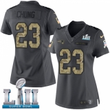 Women's Nike New England Patriots #23 Patrick Chung Limited Black 2016 Salute to Service Super Bowl LII NFL Jersey