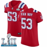 Men's Nike New England Patriots #53 Kyle Van Noy Red Alternate Vapor Untouchable Elite Player Super Bowl LII NFL Jersey