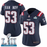Women's Nike New England Patriots #53 Kyle Van Noy Limited Navy Blue Rush Vapor Untouchable Super Bowl LII NFL Jersey