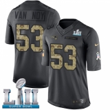 Men's Nike New England Patriots #53 Kyle Van Noy Limited Black 2016 Salute to Service Super Bowl LII NFL Jersey