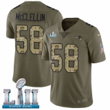 Men's Nike New England Patriots #58 Shea McClellin Limited Olive/Camo 2017 Salute to Service Super Bowl LII NFL Jersey