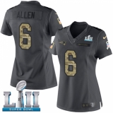 Women's Nike New England Patriots #6 Ryan Allen Limited Black 2016 Salute to Service Super Bowl LII NFL Jersey