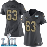 Women's Nike New England Patriots #63 Antonio Garcia Limited Black 2016 Salute to Service Super Bowl LII NFL Jersey