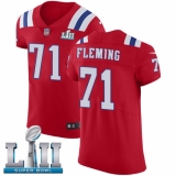 Men's Nike New England Patriots #71 Cameron Fleming Red Alternate Vapor Untouchable Elite Player Super Bowl LII NFL Jersey