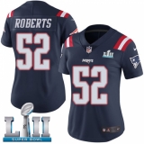 Women's Nike New England Patriots #52 Elandon Roberts Limited Navy Blue Rush Vapor Untouchable Super Bowl LII NFL Jersey