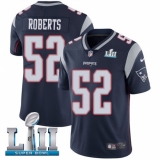 Youth Nike New England Patriots #52 Elandon Roberts Navy Blue Team Color Vapor Untouchable Limited Player Super Bowl LII NFL Jersey