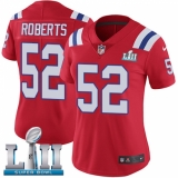 Women's Nike New England Patriots #52 Elandon Roberts Red Alternate Vapor Untouchable Limited Player Super Bowl LII NFL Jersey