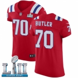 Men's Nike New England Patriots #70 Adam Butler Red Alternate Vapor Untouchable Elite Player Super Bowl LII NFL Jersey