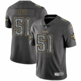 Men's Nike New Orleans Saints #51 Manti Te'o Gray Static Vapor Untouchable Limited NFL Jersey